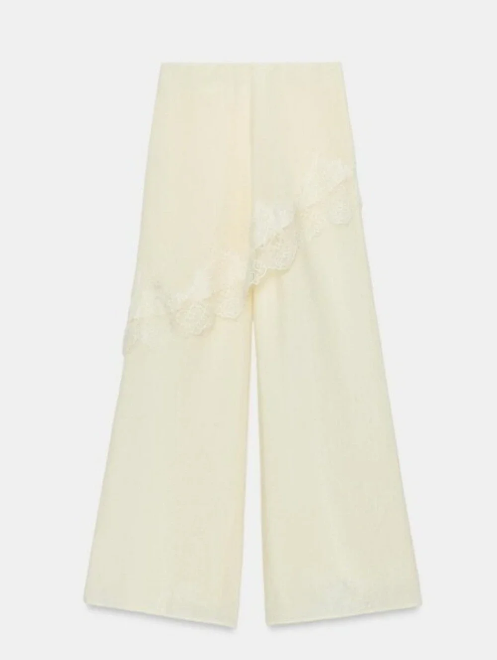 Zara Wide Leg Pareo Pants With Lace Size L